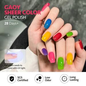 New GAOY Jelly Gel Nail Polish of 6 Transparent Gel Polish Kit EXP: 11/2027